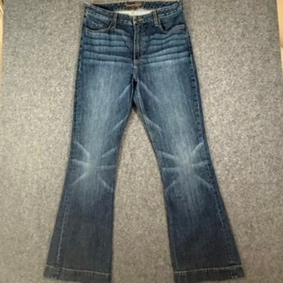 Kimes Ranch Jennifer Womens Jeans Blue Flare Leg Denim Western Style Size 12 - Picture 2 of 12
